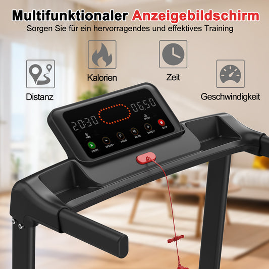EU Treadmill For Home Treadmill Foldable Treadmill Up To 12 Kmh, Max 120kg Tablet Holder App Compatible LED