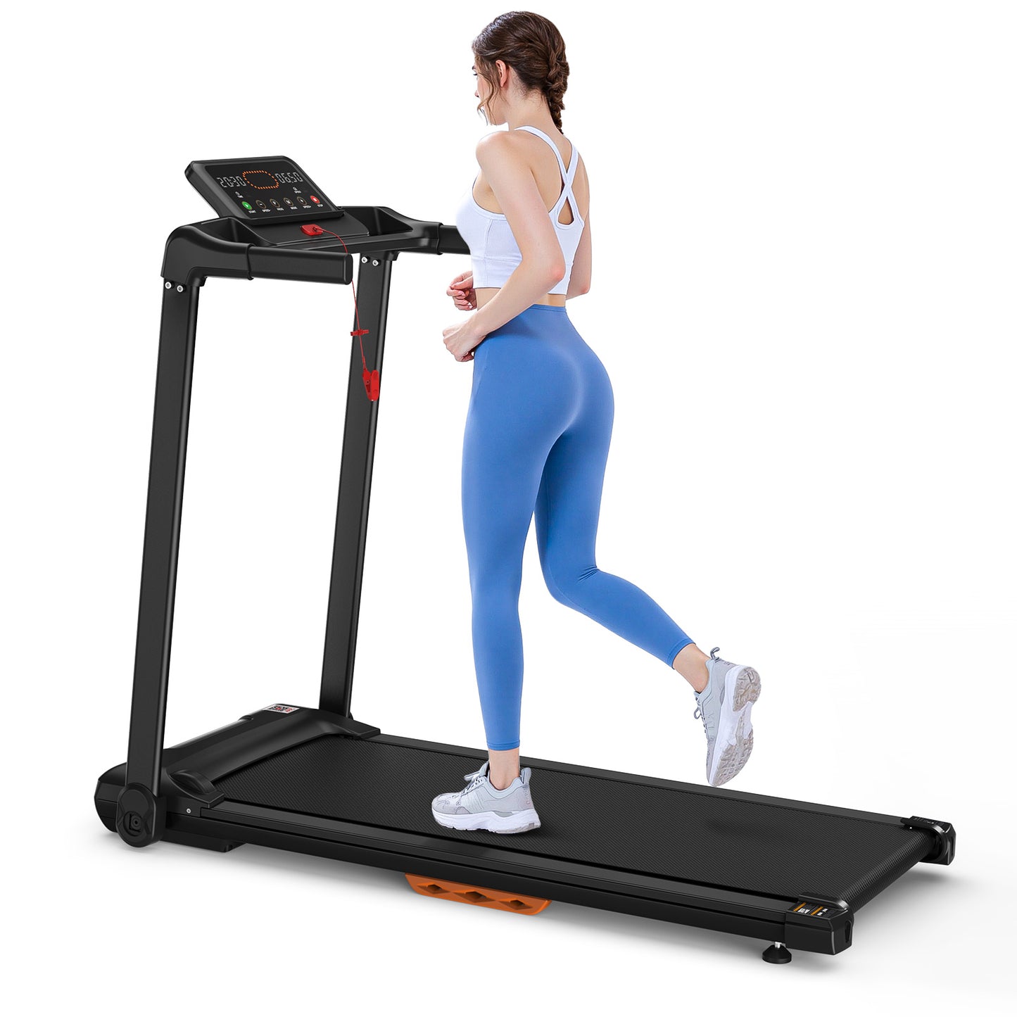 EU Treadmill For Home Treadmill Foldable Treadmill Up To 12 Kmh, Max 120kg Tablet Holder App Compatible LED